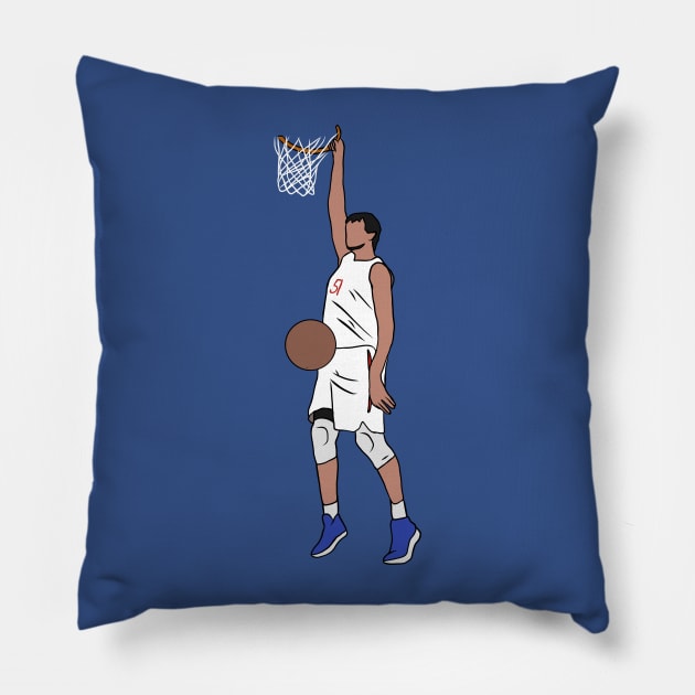 Boban Marjanović Standing Dunk Pillow by rattraptees