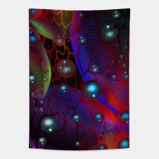 Abstract Art -Cracked Bubbles Tapestry