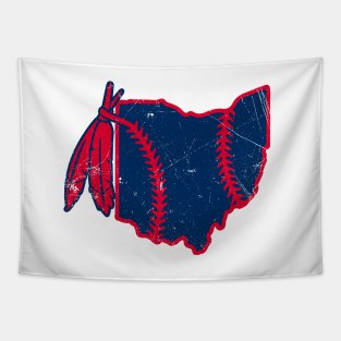 Ohio Baseball - White Tapestry