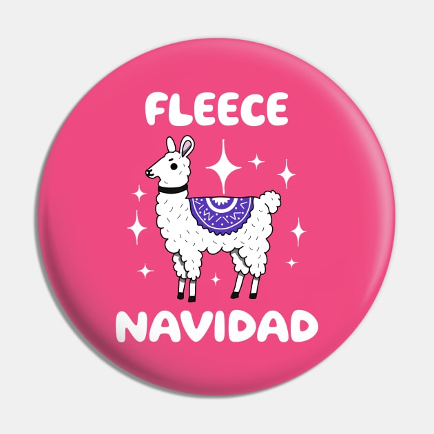 Festive Llama - Fleece Navidad Pin by 1BPDesigns