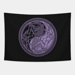 Celtic Yin Yang - purple Tapestry