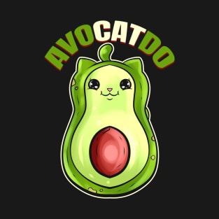 Avocado Cat On Purrsday T-Shirt