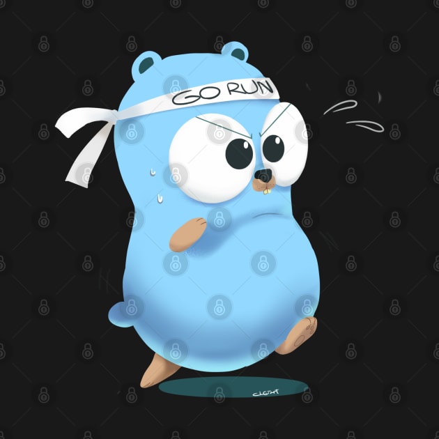 Golang Gopher Go Run by clgtart