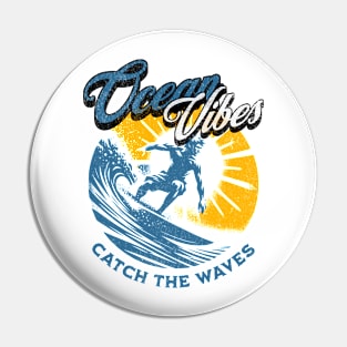 Ocean Vibes - Surfing Pin