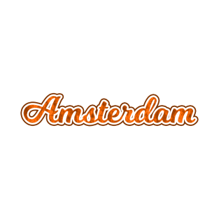 Amsterdam - Orange Logo T-Shirt