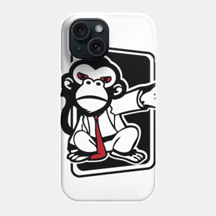 monkey with accusatory suit Phone Case