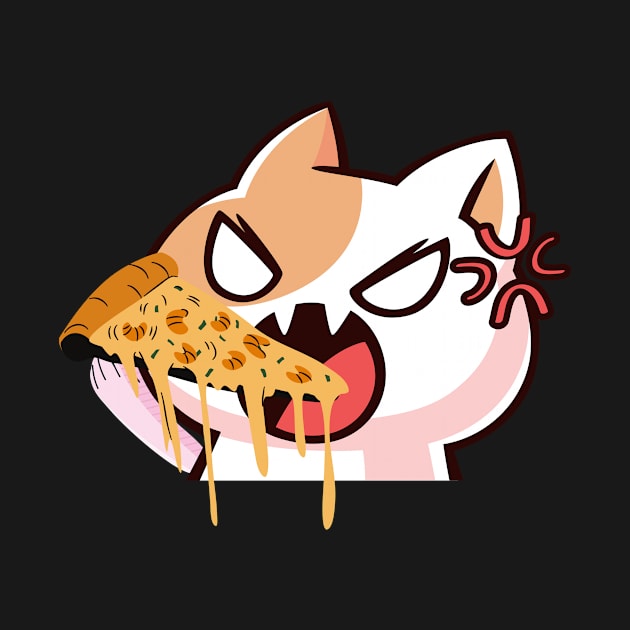 Cat Eating A Pizza by 29 hour design