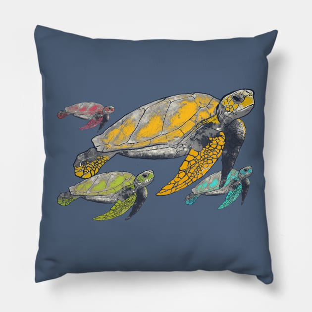 four tortugas Pillow by martinskowsky