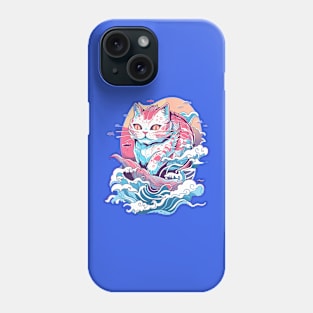 Funny Japanese Style Cat Fish Phone Case