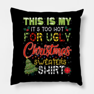 Christmas Sweater Family Matching Ugly Xmas New Year 2024 Pillow