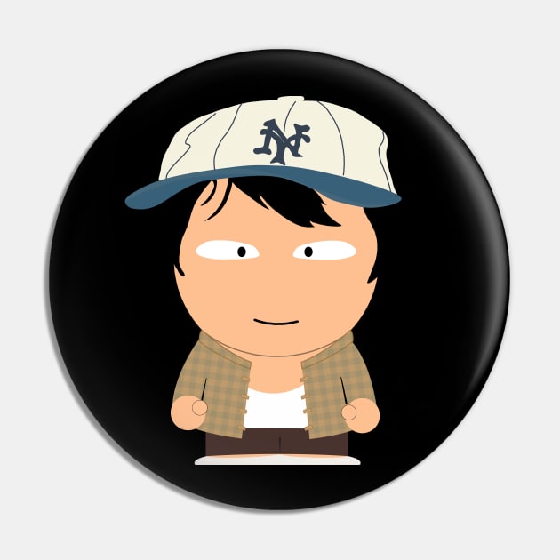 Short Round - SouthPark Style Pin by Buff Geeks Art