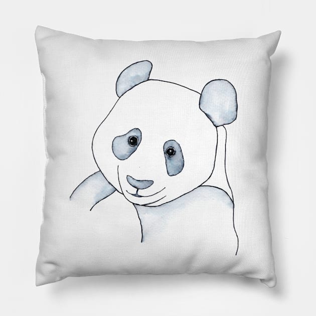 Panda Pillow by kittyvdheuvel