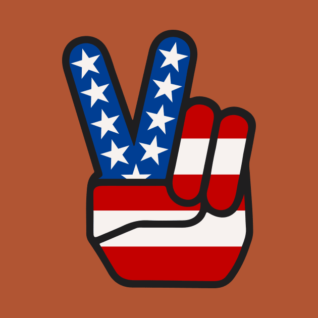 Stars and Stripes Peace Sign by n23tees