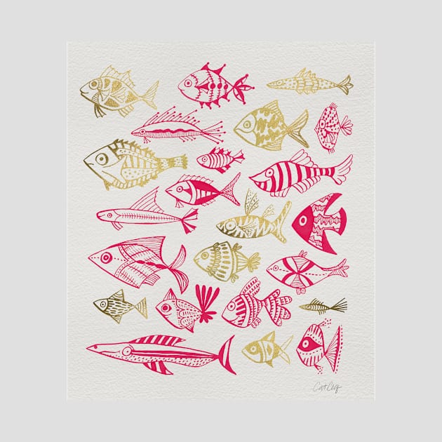 fish inkings pink maroon by CatCoq