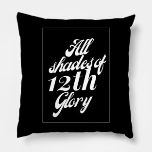 December birthday tshirt design tote bag present, all shades of 12th glory. Pillow