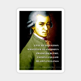 Wolfgang Amadeus Mozart Quote Magnet