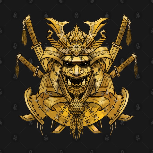 Golden samurai mask by StaCh