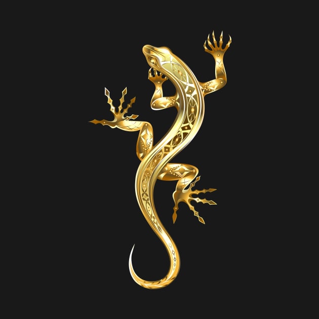 Golden Patterned Lizard by Blackmoon9
