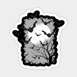 Halloween Forest Bats Magnet