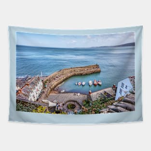 Clovelly Harbour, From Above, Devon, England Tapestry