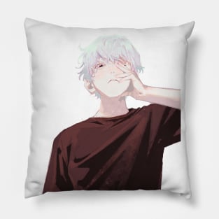 White-haired boy. Pillow