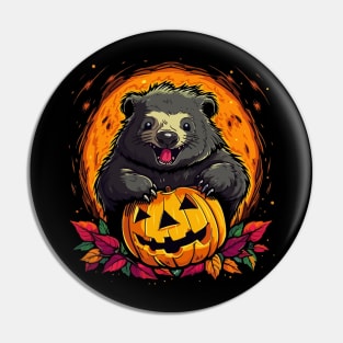 Wombat Halloween Pin