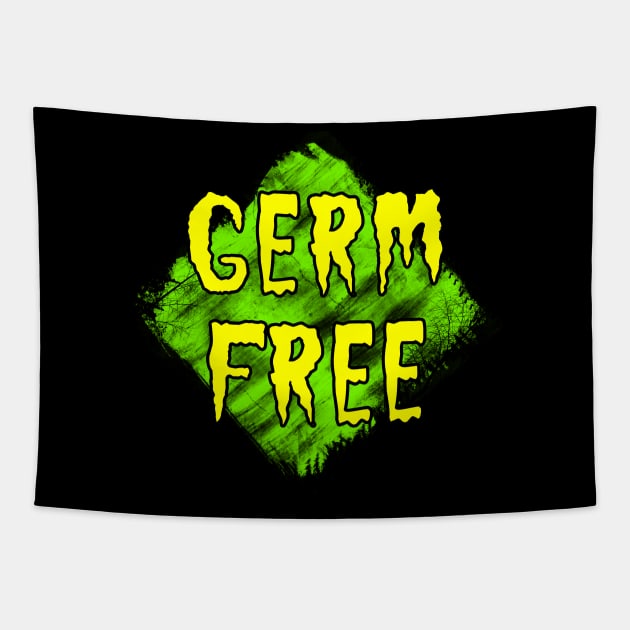 Germ Free Funny Corona Virus Tapestry by Scar