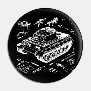 tank 3d design Pin