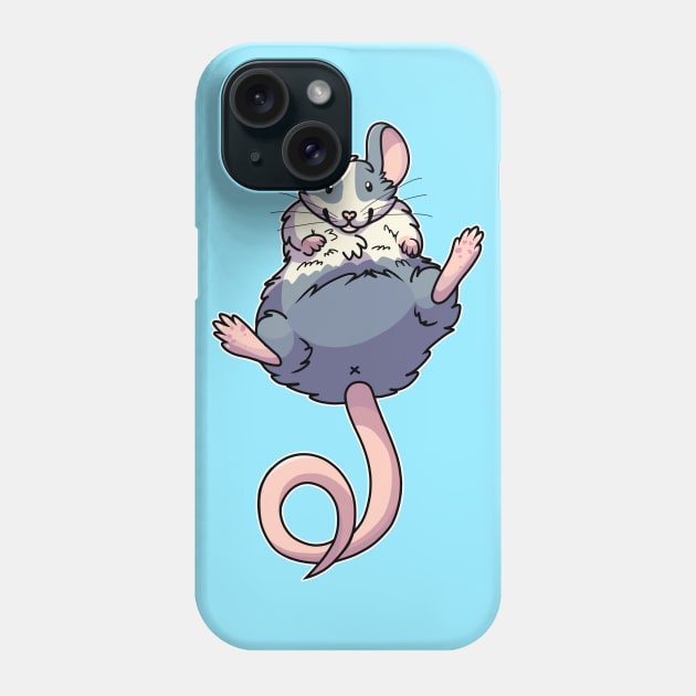 Chubby Mouse/Rat- Blue and White Phone Case by Catbreon