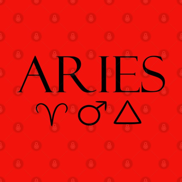 Aries Glyph Planet Element by Generation Last