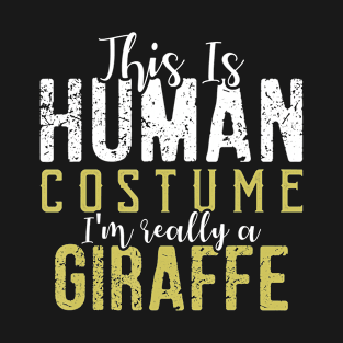 Giraffe Funny Halloween Party Costume T-Shirt