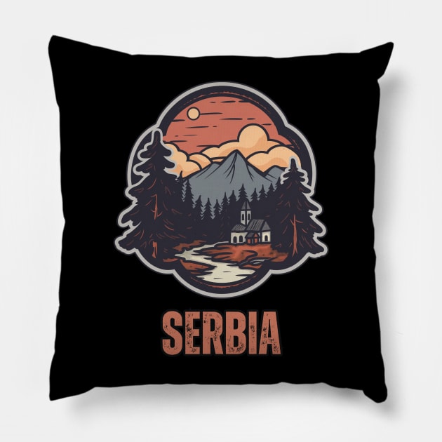 Serbia Pillow by Mary_Momerwids