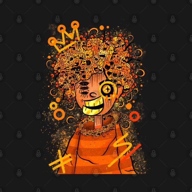 Hooman Orange Doodle by Nynjamoves