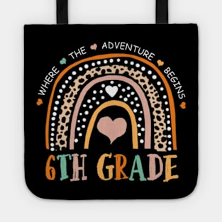 Leopard Rainbow 6th Grade Where The Adventure Begins Tote