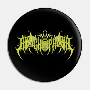 ARACHNOPHOBIA METAL LOGO Pin