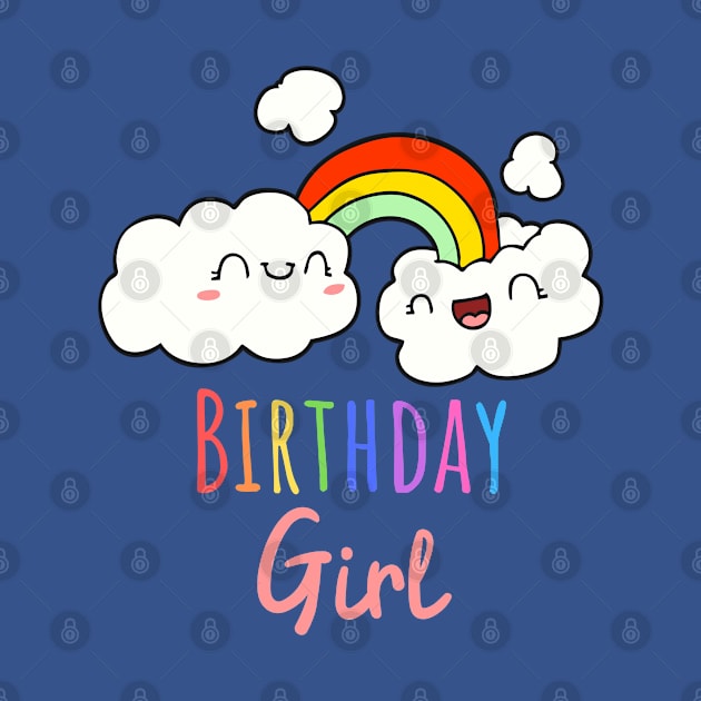 Cute Birthday Girl Rainbow Design by littleprints