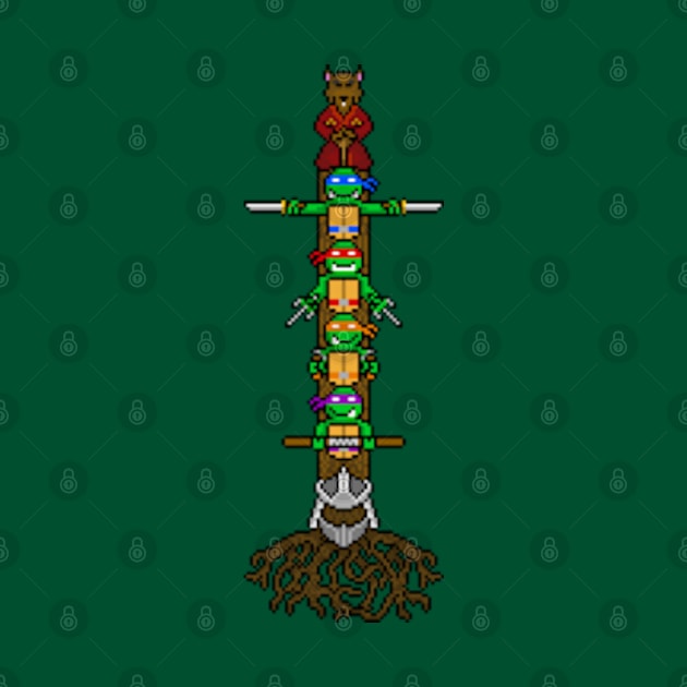 Turtle Pixel Totem by Javier Casillas