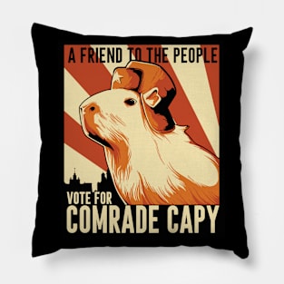 Funny capybara political parody Pillow