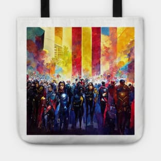 Outside Comic-Con Painting Tote