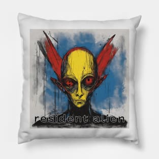resident alien Pillow