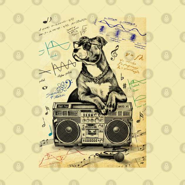 Music Science Dog by Hris Rizz