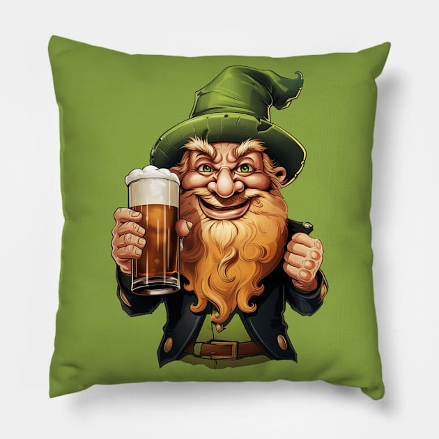 Cheers Leprechaun Pillow by JunkyDotCom