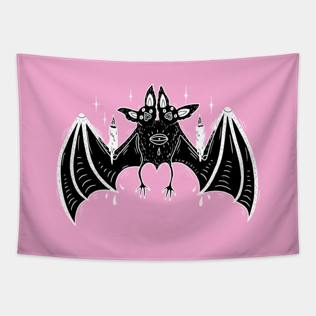 Bats cute twins Tapestry by dett