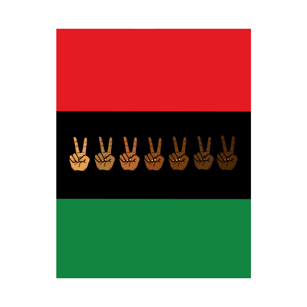 Pan African flag Juneteenth black freedom liberation by Nalidsa