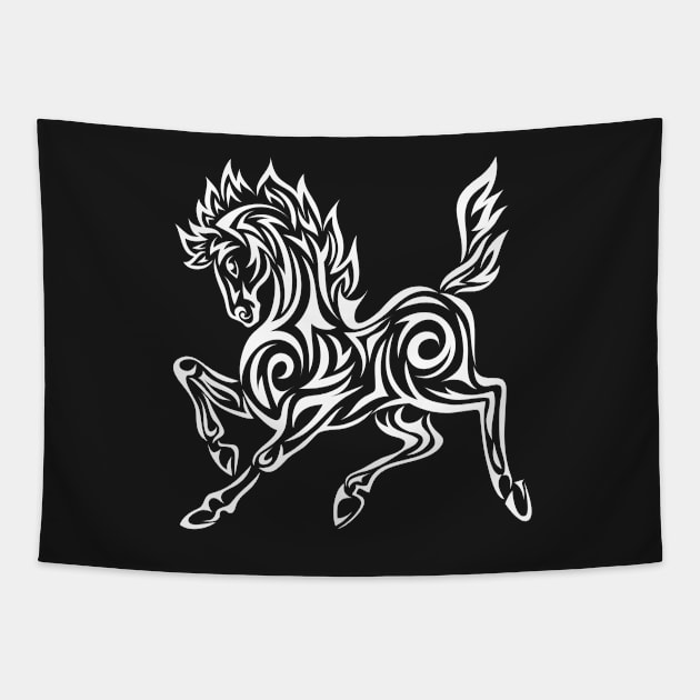 Beauty Horse Tribal Tapestry by AVEandLIA