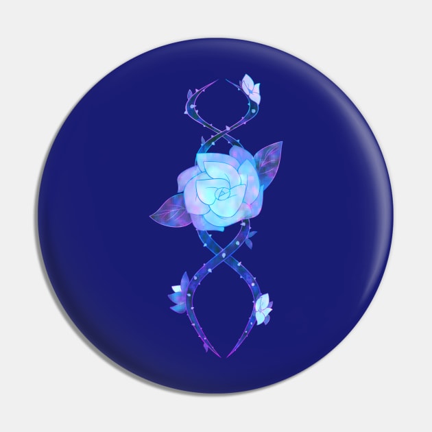 Pixel Ice Rose Vine Pin by miniyuna