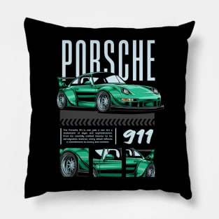 Porsche 911 Retro Design Pillow