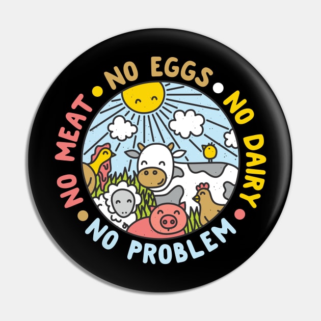 No Meat No Eggs No Dairy No Problem Vegan Pin by thingsandthings