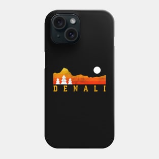 denali national park retro vintage mountains Phone Case