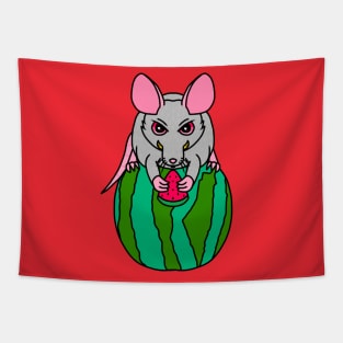 Watermelon Rat (Full Color Version) Tapestry